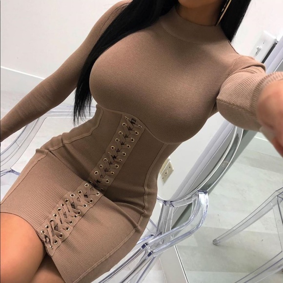 Ribbed Corset Bodycon dress - Picture 4 of 4